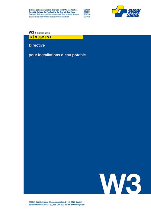 W3 f Directive pour installations d'eau potable incl. Compléments 1+2+3 (1)