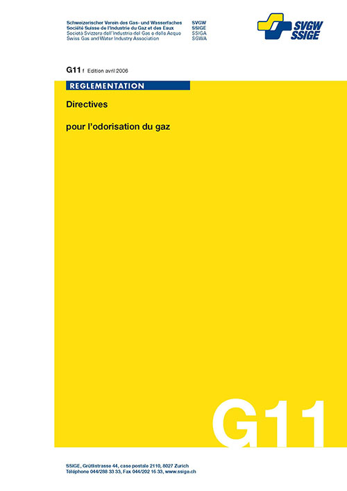 G11 f Directives pour l'odorisation du gaz