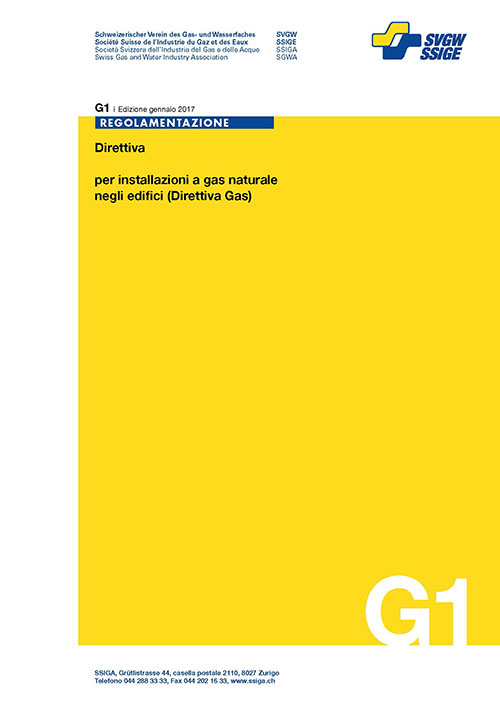 G1 i Direttiva per le installazioni di gaz naturale negli immobili (Direttive Gas)