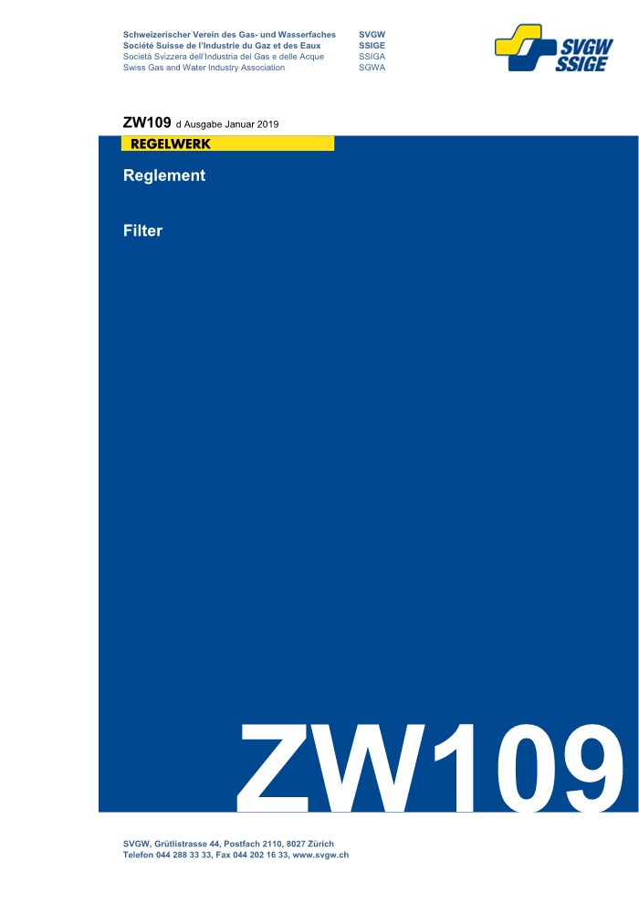 ZW109 d - Reglement; Filter