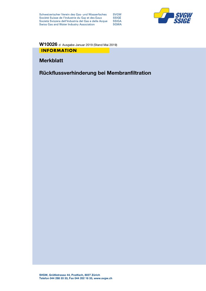 W10 026 d Merkblatt; Rückflussverhinderung bei Membranfiltration