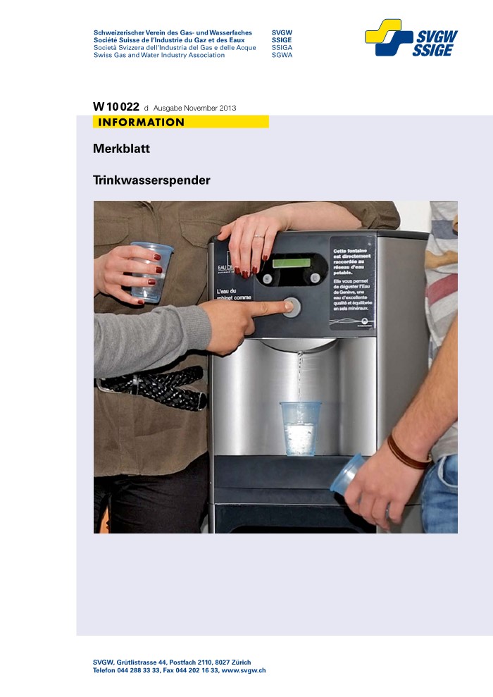 W10 022 d Merkblatt; Trinkwasserspender (1)