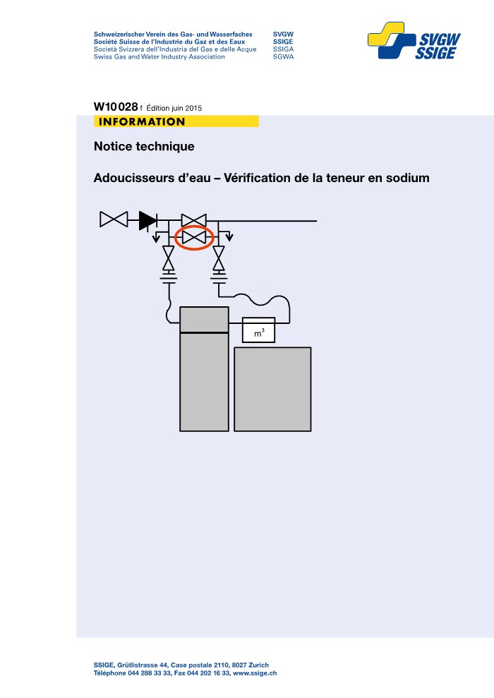 W10 028 f Notice technique; Adoucisseurs d'eau - Vérification de la teneur en sodium