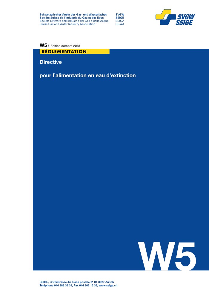 W5 f Directive pour l'alimentation en eau d'extinction (1)