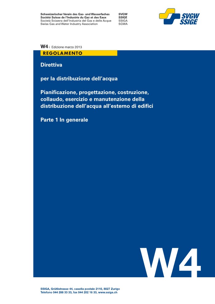 W4 i Direttiva per la distribuzione dell'acqua (1)