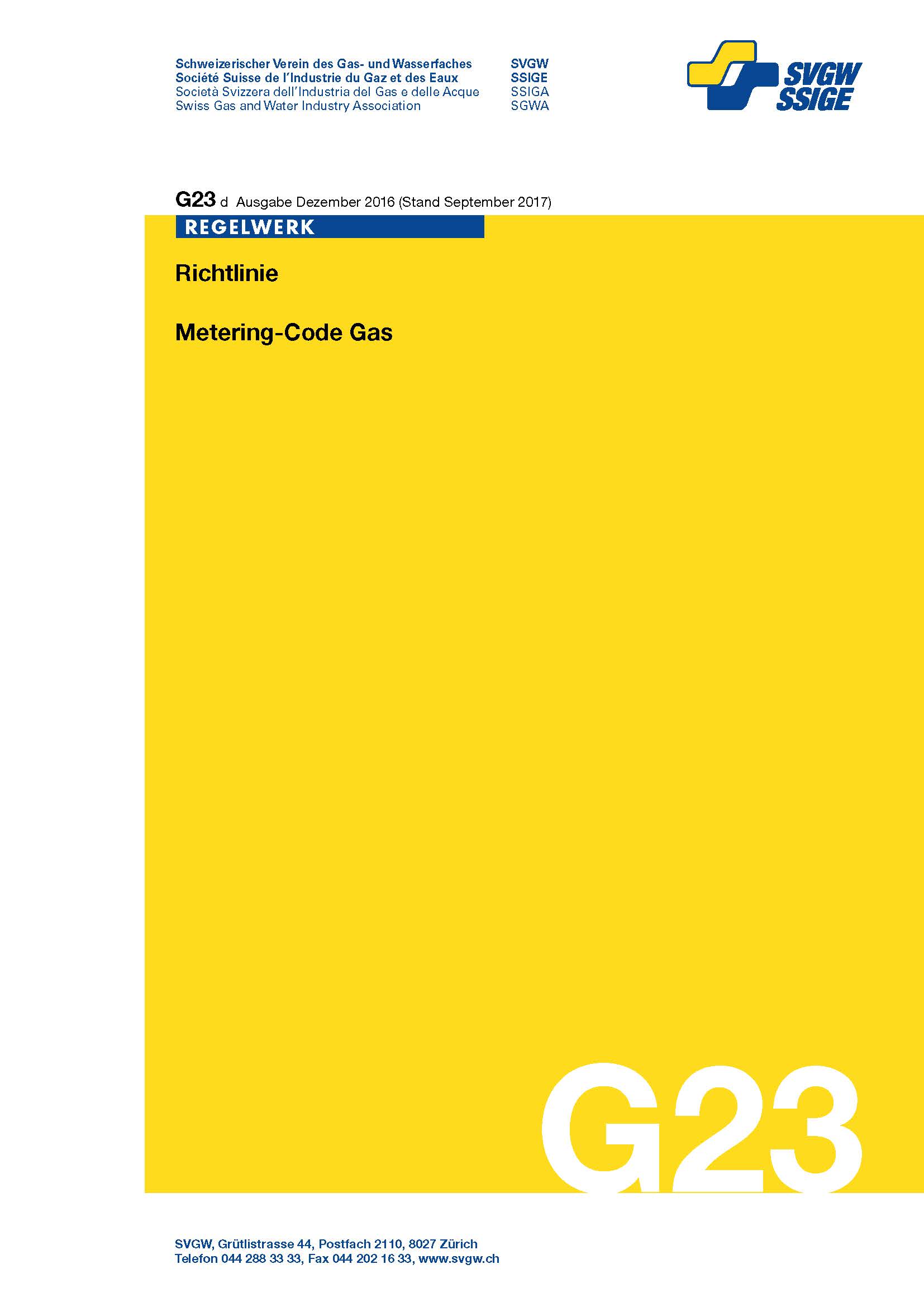 G23 d Richtlinie; Metering-Code Gas (2)