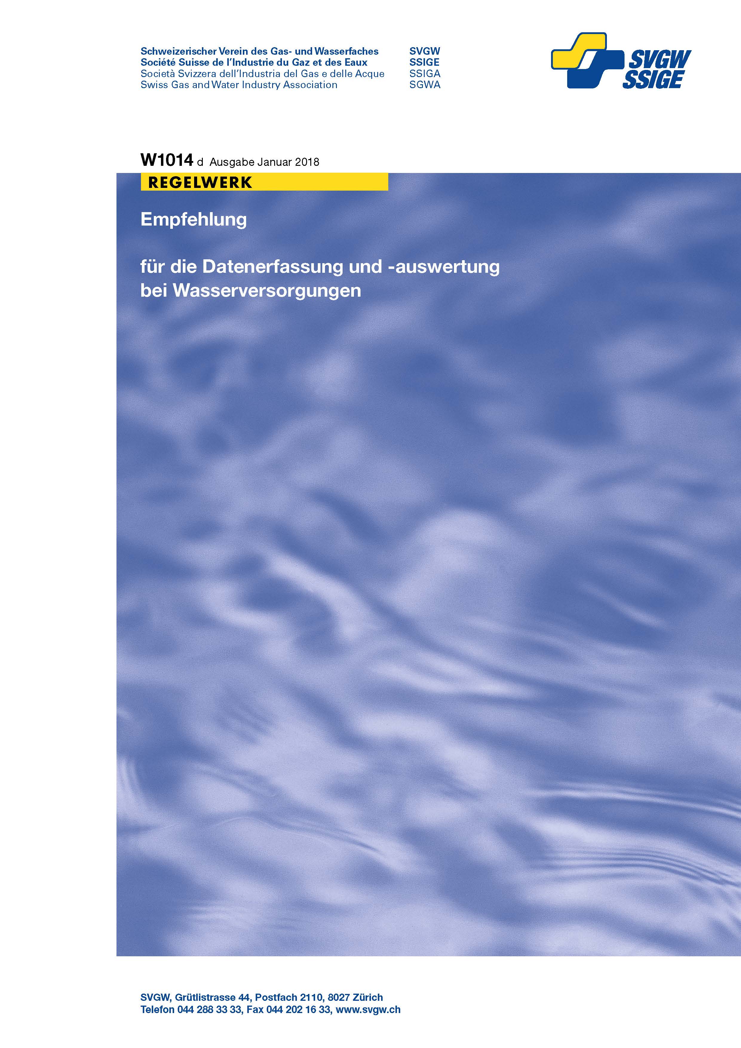 W1014 d Empfehlung für die Datenerfassung und -auswertung bei Wasserversorgungen (2)
