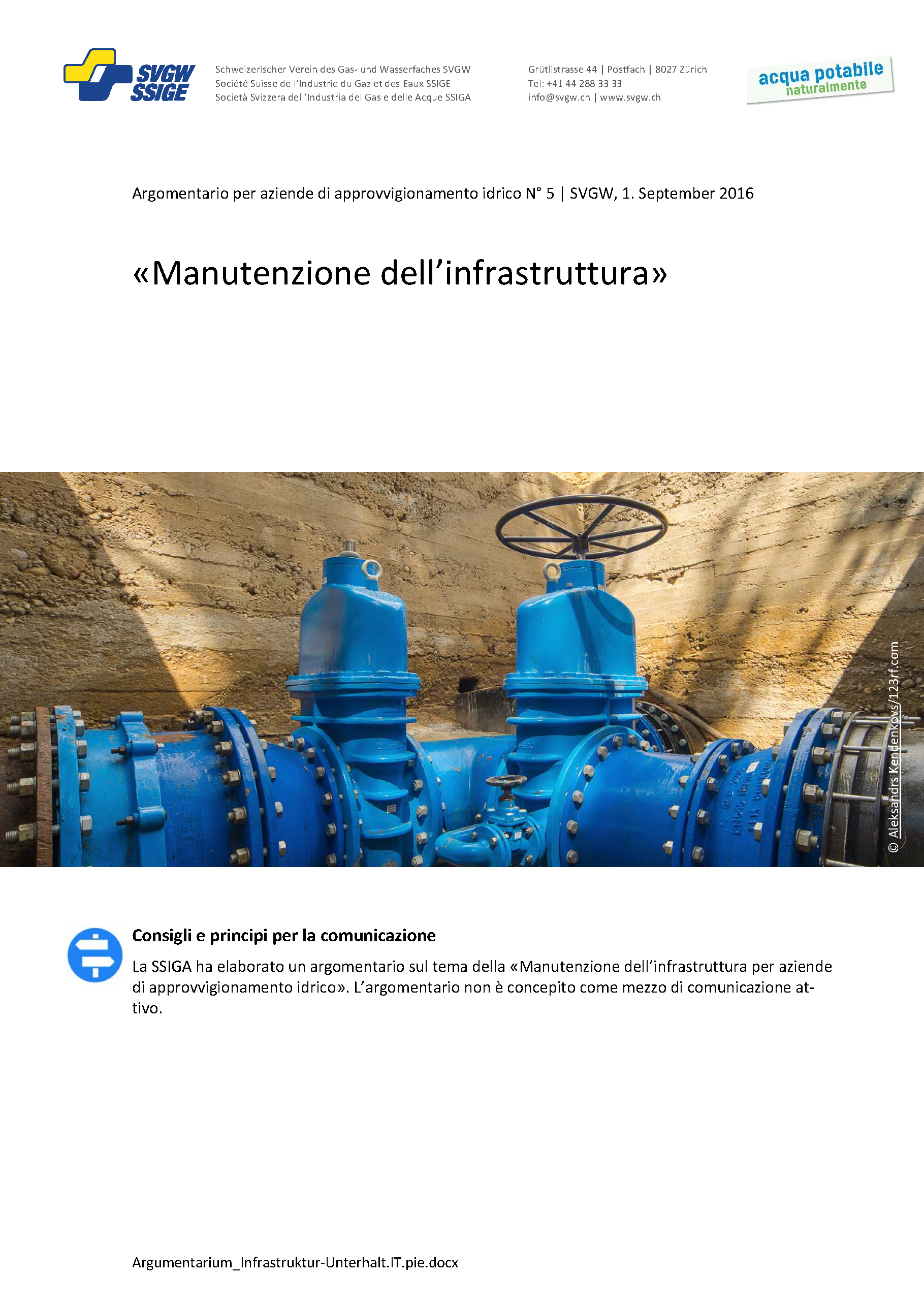 Argomentazione: «Manutenzione dell'infrastruttura»